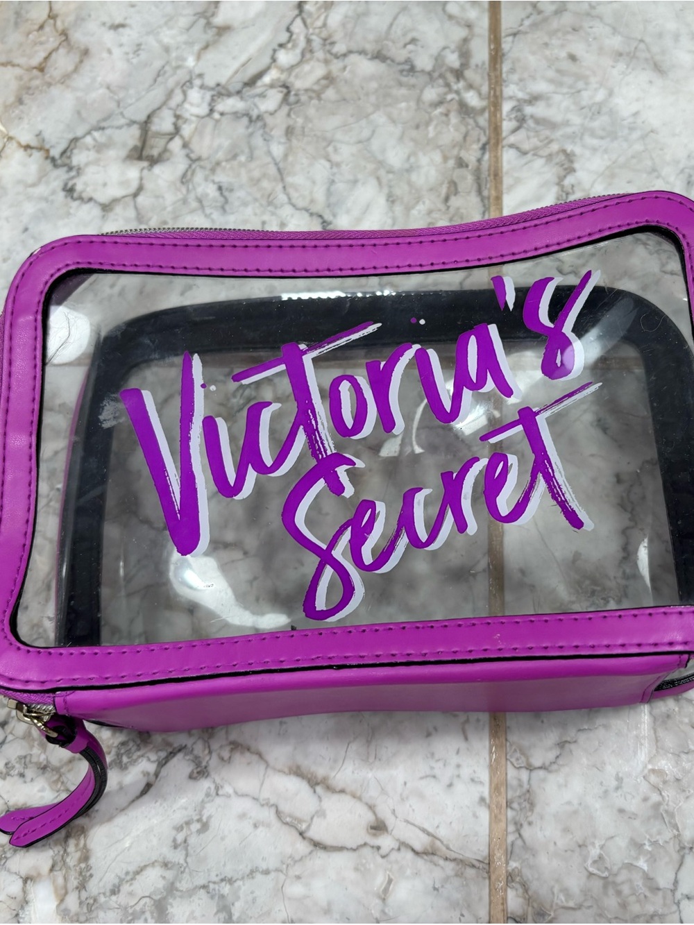 Victoria’s Secret purple & Clear makeup bag